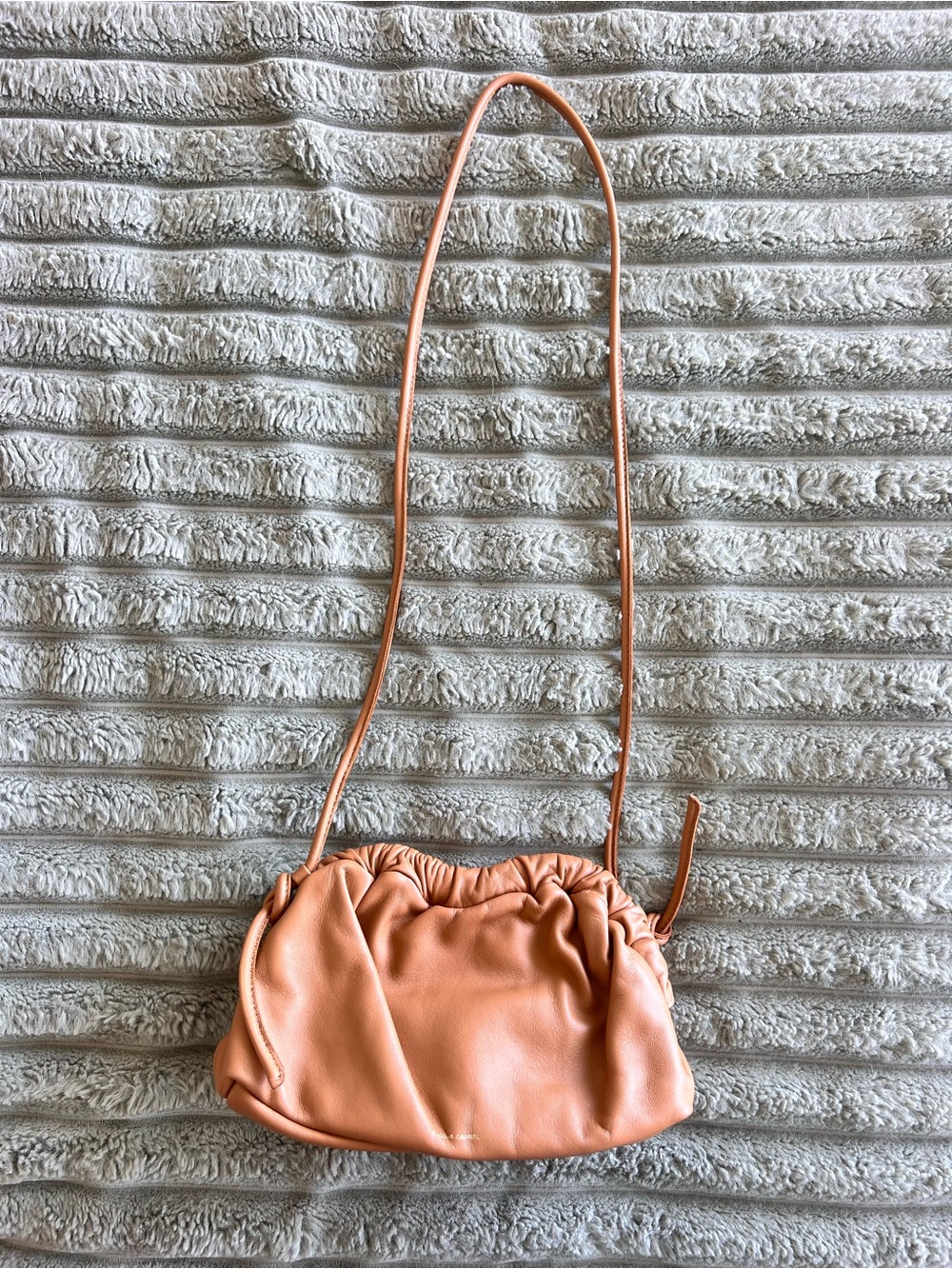 Mansur Gavriel Mini Cloud Clutch/Bag Tan Like New Condition